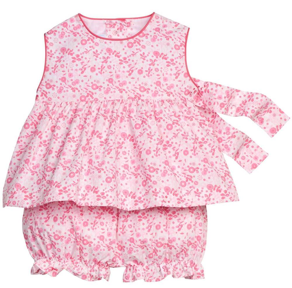 NEW LITTLE ENGLISH kid's azalea avenue nantucket bloomer set in pink